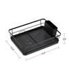 LunaLulinlk Dish Drying Rack, Compact Dish Racks for Kitchen Counter, Black - 2 of 4