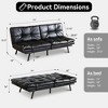 Dyonery 71" Convertible Futon Sofa Bed,Modern Linen Futon Couch with Detachable Cushion,Adjustable Backrest & Armrest - 2 of 4