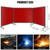 3 Panel Vinyl Welding Screen with Metal Frame,Flame-Resistant Welding Protection Screen, Welding Screen Panel for Workshop,Industrial - 3 of 4