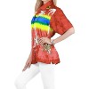LA LEELA Hawaiian Shirts Womens Casual Summer Beach Party Blouse Shirt Short Sleeve Vacation Button Up Dress Tops Tee Shirts Blouses - 3 of 4