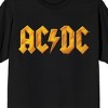 ACDC Shined Gold on Black Short Sleeve Adult T-Shirt - 2 of 3