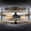 Urban Ambiance Luxury Farmhouse Ceiling Light 6.5''H x 14.375''W,  Charcoal Finish,  Adelaide Collection, UHP4041 - 4 of 4