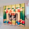 Carnation Home Fashions Festive Fireplace Christmas Fabric Shower Curtain - 70x72", Multi - 2 of 3