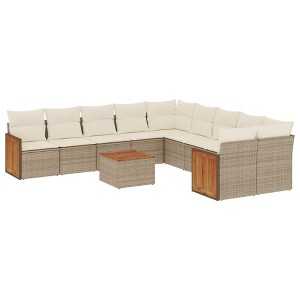 vidaXL Garden Sofa Set Beige - 1 of 4