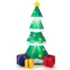 Tangkula 6FT Inflatable Christmas Tree Blow Up Xmas Tree w/ Treetop Star Colorful Candy Gift Box Built-in Bright LED Self-Inflating Holiday Decor - image 2 of 4