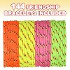 ArtCreativity Bulk Neon Adjustable Friendship Bracelets (Pack of 144) - 3 of 4
