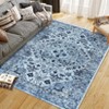 Coolmee Boho Washable Rugs,Vintage Non Slip Ultra Soft Throw Rugs Low-Pile Floor Carpet Rug for Bedroom Entryway Dining Room Dorm, - 2 of 4