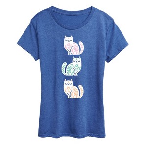 Women's - Instant Message - Scandinavian Cats Short Sleeve Graphic T-Shirt - 1 of 4