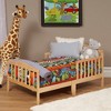 Infurnic Beds, Toddler Single Bed with Safety Guardrails and Headboard, Low To Floor Design for Toddler Children, Browm, 70"*36"*27" - 2 of 4