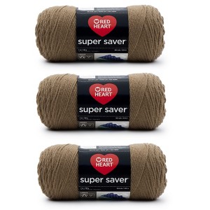 Red Heart Super Saver Yarn 24 Pack-Cafe Latte - 1 of 4