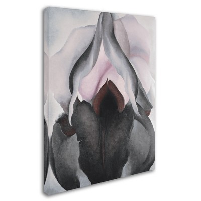 Trademark Fine Art -Georgia O'Keefe 'Black Iris' Canvas Art