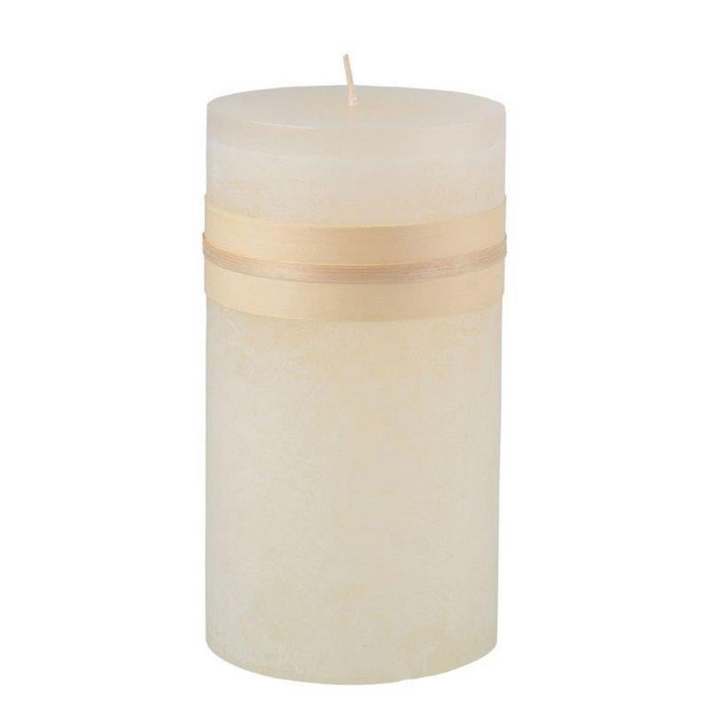 Northlight Cylindrical Accent Pillar Candle - 6" - Cream, 1 of 2