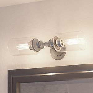 Urban Ambiance Luxury Luxe Industrial Chic Bathroom Vanity Light,  4.75"H x 18.5"W,  Aged Nickel Finish, UHP2061 - 1 of 4