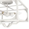 Hunter Fans 16" Highland Hill Semi-Flush Mount Light Distressed White Finish - 2 of 4