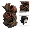 Nature Spring Tabletop Water Fountain - 9in. Rustic Tree Trunk Indoor Waterfall, Electric Pump & Soothing Sounds for Office & Home Decor - 3 of 4