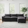 117.7" Luxury Velvet Upholstery L-Shaped Sectional Sofa with Ottoman - 3 of 4