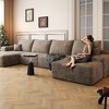 Cloud Sofa with 1 Ottoman,Modern Upholstered Couches, Comfort U Shaped Sofa for Living Room,Deep Seat Couch Camel - 2 of 4