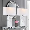 KTMBDW 25.5" White Modern Ceramic Bedside Lamp Set of 2 for Bedroom Decor Farmhouse Table Lamp for Living Room Office Dorm - 4 of 4