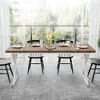 Dyonery Farmhouse Dining Table for 6 People, 70.8 Inch Rectangular Wood Dining Table with Extra Heavy Duty Metal Legs - 4 of 4