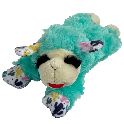 Multipet Lamb Chop Teal with Cactus Ear and Paw Prints Dog Toy - 6"