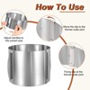 Unique Bargains Stainless Steel Round Adjustable Nonstick Cake Ring 2 Pcs - 4 of 4