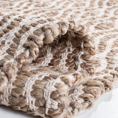 Natural Hand-Knotted Cotton Rectangular Area Rug 4' x 6'