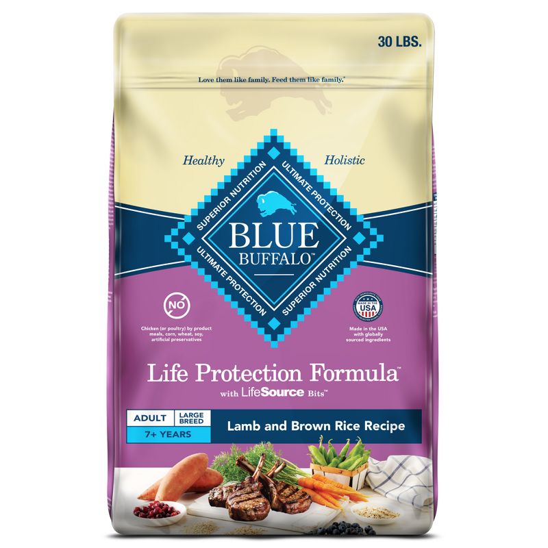 Blue Buffalo Life Protection Lamb &#38; Brown Rice Recipe Large Breed Adult Dry Dog Food - 30lbs, 1 of 14