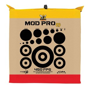Morrell Yellow Jacket Dual Threat 380 FPS Foam Archery Target Block for Compound Bows and Crossbows, Features 4 Sides and 32 Bullseyes, Yellow - 1 of 3