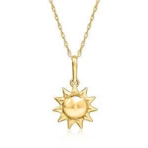 Pure Collection by Ross-Simons Italian 14kt Yellow Gold Sun Pendant Necklace - 1 of 3
