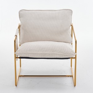 Ridstar Modern Accent Chair and Armchairs with Upholstered For Living Room-Beige - 1 of 4