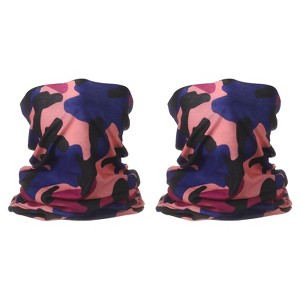 Unique Bargains Breathable Elastic Cycling Fishing Sport Neck Gaiter Face Masks 2 Pcs - 1 of 4