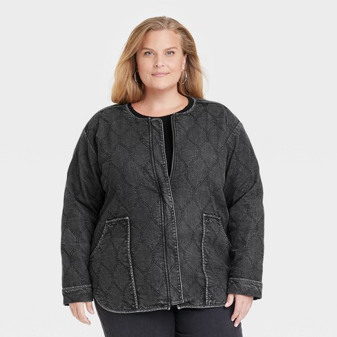 Womens black jacket outlet target