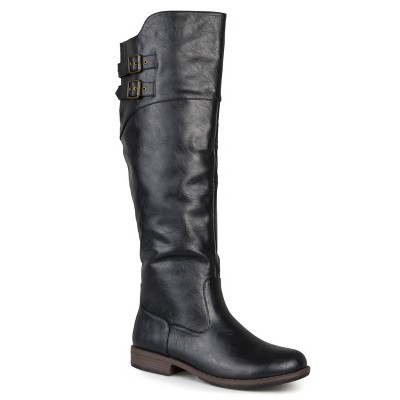 Journee Collection Women's Tori Stacked Heel Riding Boots