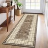 Modern Area Rug Ultra-Soft Throw Rugs Contemporary Plaid Accent Carpet Non-Shedding Bordered Floor Cover Foldable Thin Indoor Mat for Bedroom - 3 of 4