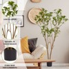 Sapphtopaz Lush Artificial Tree with Pot, Lifelike Greenery Plant, Faux Plants Indoor with Natural Wood Trunk, Room Decor for Home, Foyer - 2 of 4