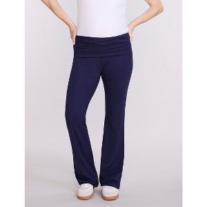 Women's Roll Over Waistband Flare Legging | Motherhood Maternity - 1 of 4