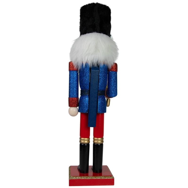 Northlight 14.25" Blue and Red Glittered Christmas Nutcracker Soldier with Sword, 5 of 6