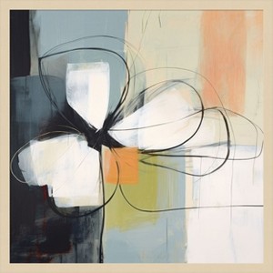 Amanti Art Floral Abstraction Serenity I by Irena Orlov Wood Framed Wall Art Print - 1 of 4