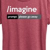 Women's - Instant Message - Ai Imagine Prompt Please Go Away Short Sleeve Graphic T-Shirt - 2 of 4