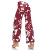 Women's Flower Printed Palazzo Pants - White Mark - 3 of 3
