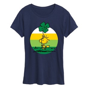 Women's - Peanuts - Woodstock Shamrock Short Sleeve Graphic T-Shirt - 1 of 4