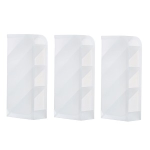 Unique Bargains Office Home Supplies 4 Compartments Desk Organizer Pen Holder 3 Pcs - 1 of 4