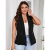 Womens Plus Size Sleeveless Shawl Lapel Blazer Vest - 2 of 3