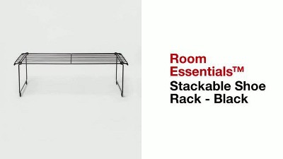 Stackable Single Shoe Rack Black - Room Essentials™