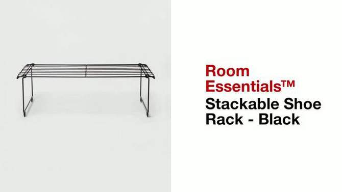 Stackable Single Shoe Rack Black - Room Essentials&#8482;, 2 of 5, play video