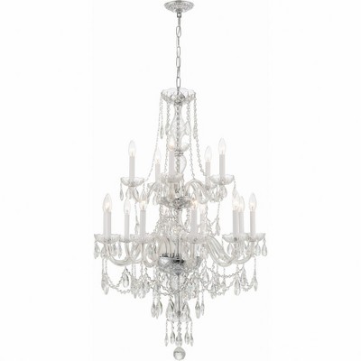 Crystorama Lighting Traditional Crystal 15 - Light Chandelier in  Polished Chrome