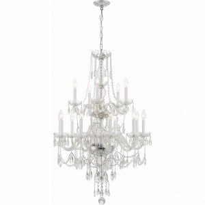 Crystorama Lighting Traditional Crystal 15 - Light Chandelier in  Polished Chrome - 1 of 4