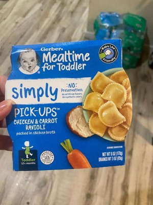 Gerber Toddler Pasta Pick-ups Chicken & Carrot Ravioli Baby Meals - 6oz ...