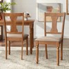 Buylateral 7pc 60" Burntwood Burntwood Dining Set with Padded Chair Seats Driftwood/Beige - 4 of 4