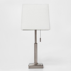 Square Stick With Outlet Table Lamps Nickel (Lamp Only) - Threshold
